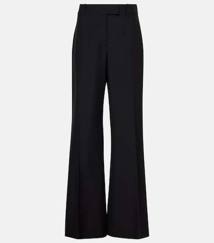 Wool and mohair wide-leg tuxedo pants - McQueen - Modalova
