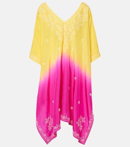 Embroidered ombrÃ© silk kaftan - Juliet Dunn - Modalova