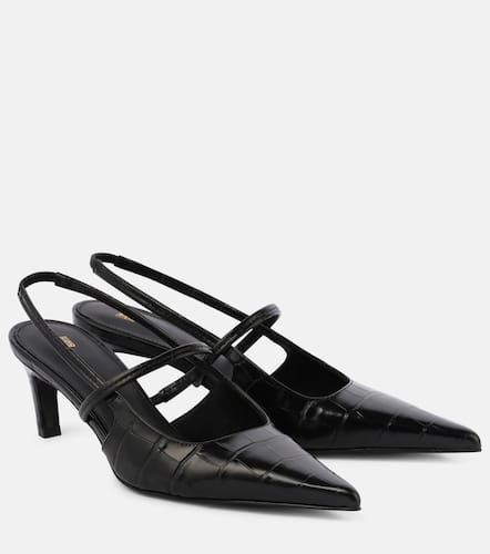 Sharp croc-effect leather slingback pumps - Toteme - Modalova