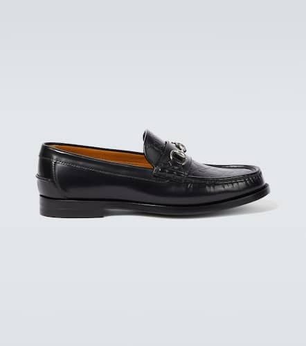 Horsebit GG-embossed leather loafers - Gucci - Modalova