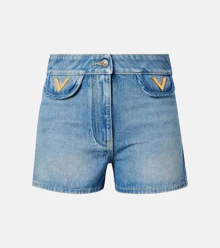 VGold mid-rise denim shorts - Valentino Garavani - Modalova