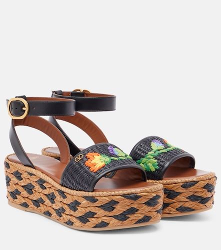 Espadrillas Bribri in rafia e pelle - Valentino Garavani - Modalova