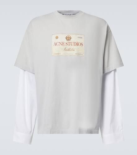 Camiseta en jersey de algodón con logo - Acne Studios - Modalova