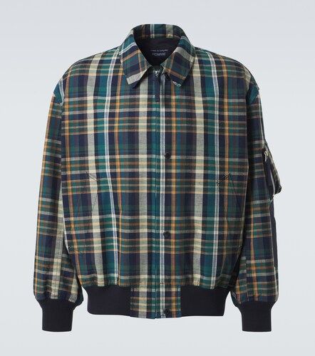 Comme des Garçons Giacca blouson in cotone e lino a quadri - Comme des Garcons Homme - Modalova
