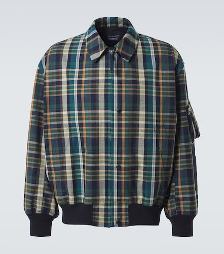 Comme des Garçons Giacca blouson in cotone e lino a quadri - Comme des Garcons Homme - Modalova