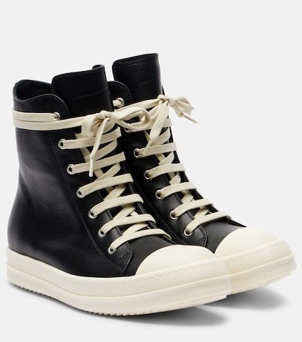 High-Top Sneakers aus Leder - Rick Owens - Modalova