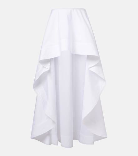 Minigonna in popeline di cotone con volant - Stella McCartney - Modalova