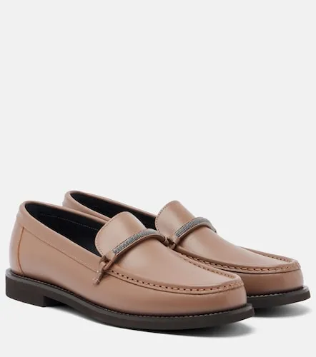 Monili leather loafers - Brunello Cucinelli - Modalova