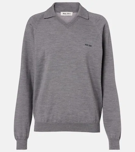 Miu Miu Polopullover aus Schurwolle - Miu Miu - Modalova