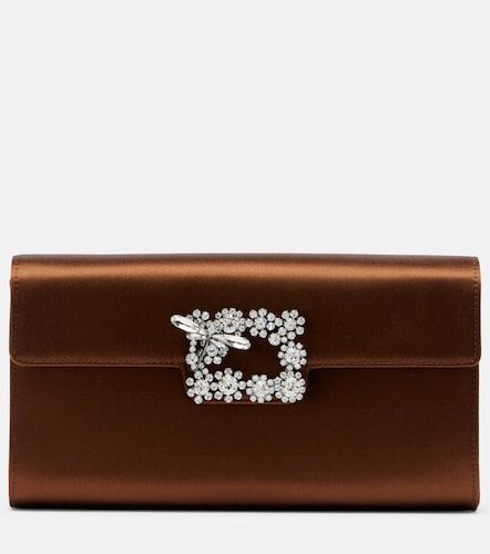 Efflorescence embellished satin clutch - Roger Vivier - Modalova