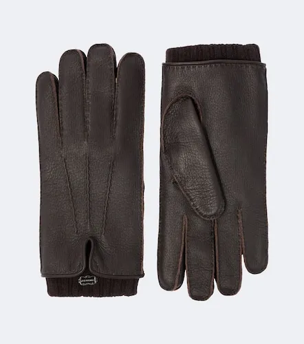 Agnona Leather and cashmere gloves - Agnona - Modalova