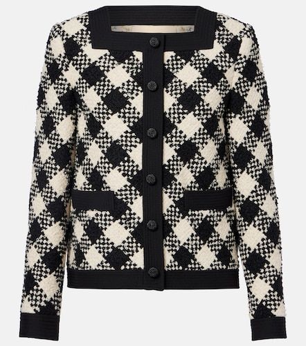 Checked ruffled tweed jacket - Valentino Garavani - Modalova