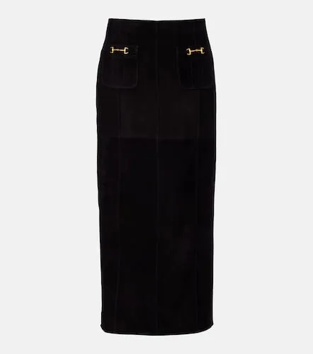 Edwina high-rise suede midi skirt - Rixo - Modalova