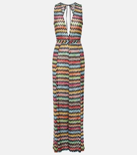 Mono de lamé en zigzag con espalda abierta - Missoni - Modalova