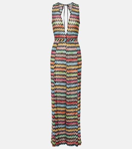 Zigzag open-back lame jumpsuit - Missoni - Modalova