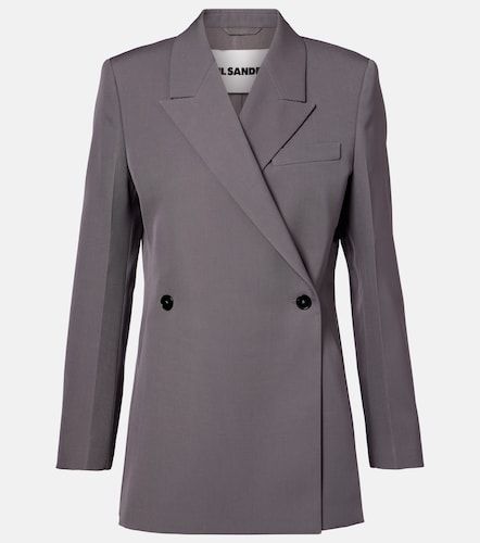 Double-breasted wool gabardine blazer - Jil Sander - Modalova