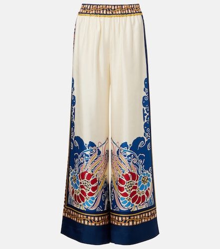 Printed silk palazzo pants - La DoubleJ - Modalova