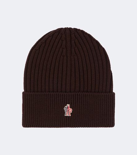 Logo ribbed-knit virgin wool beanie - Moncler Grenoble - Modalova