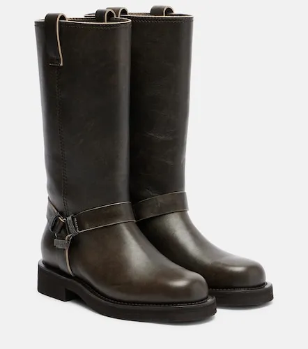 Monili leather knee-high boots - Brunello Cucinelli - Modalova