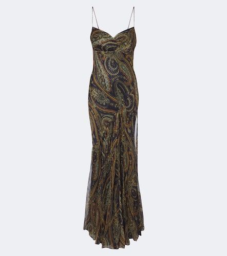 Paisley silk-blend chiffon gown - Etro - Modalova