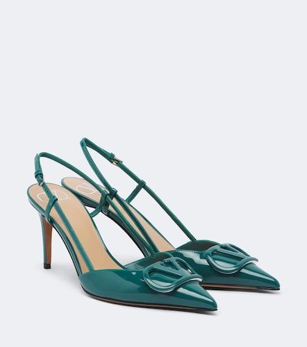 VLogo patent leather slingback pumps - Valentino Garavani - Modalova