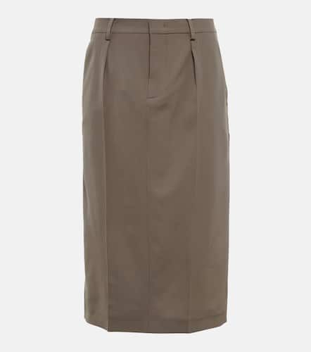 Low-rise wool-blend pencil skirt - Jean Paul Gaultier - Modalova