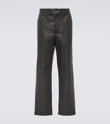 Prada Leather straight pants - Prada - Modalova