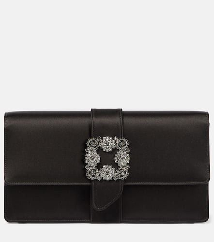 Capri embellished satin clutch - Manolo Blahnik - Modalova