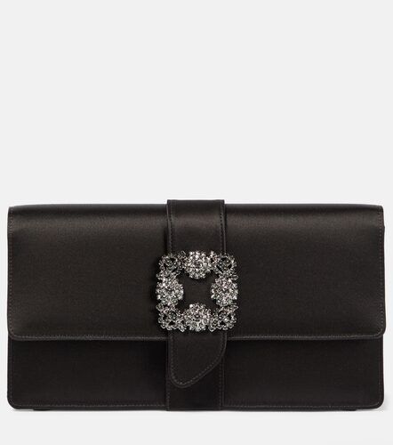 Clutch Capri in raso con cristalli - Manolo Blahnik - Modalova