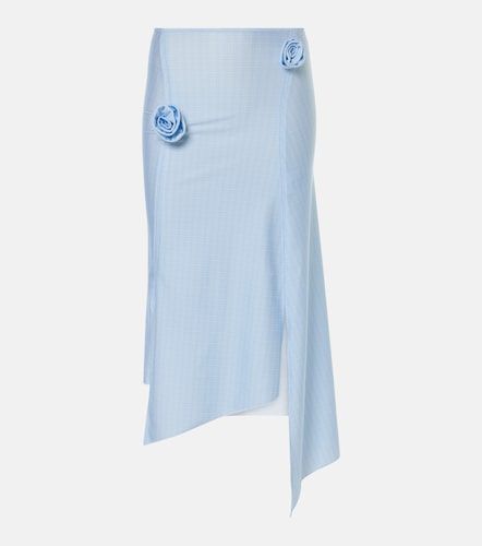 Floral-applique asymmetric midi skirt - Coperni - Modalova