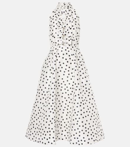 Delia polka-dot halterneck taffeta midi dress - Rebecca Vallance - Modalova