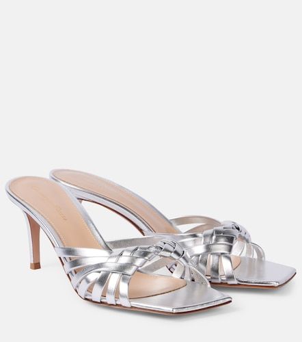 Mules Vyna 70 in pelle metallizzata - Gianvito Rossi - Modalova