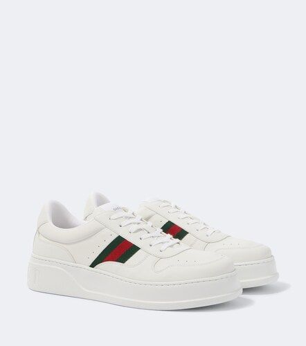 Gucci Zapatillas de piel con Web - Gucci - Modalova