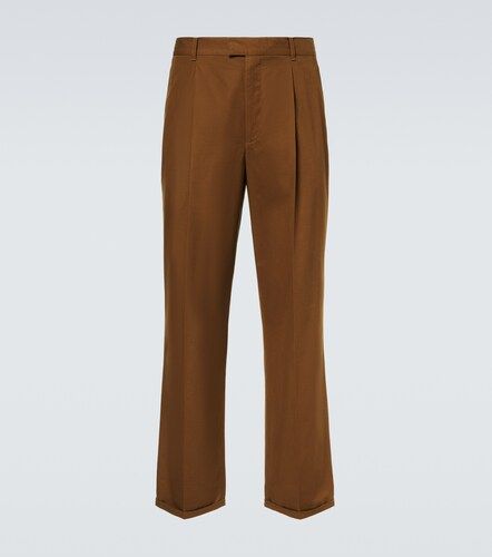 Pantaloni regular Belamy in gabardine di misto cotone - The Row - Modalova