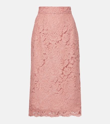 Dolce&Gabbana Gonna midi in pizzo - Dolce&Gabbana - Modalova