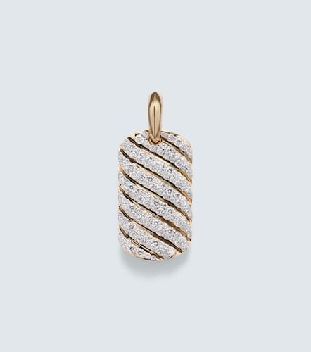 Colgante Sculpted Cable de oro de 18 ct con diamantes - David Yurman - Modalova