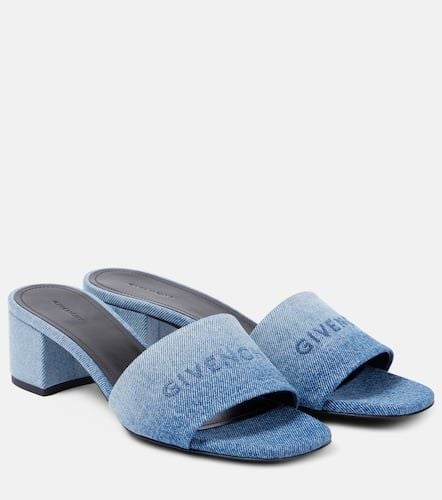 Givenchy Mules in denim con logo - Givenchy - Modalova