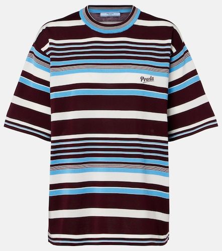 Prada Camiseta de algodón a rayas - Prada - Modalova