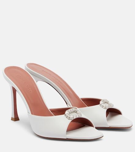 Mini Camelia embellished leather mules - Amina Muaddi - Modalova