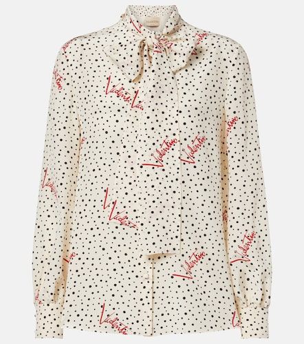 Plus De Pois silk crepe de chine shirt - Valentino Garavani - Modalova