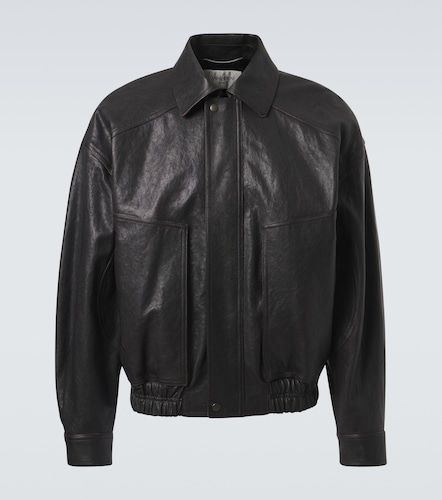 Leather blouson jacket - Saint Laurent - Modalova