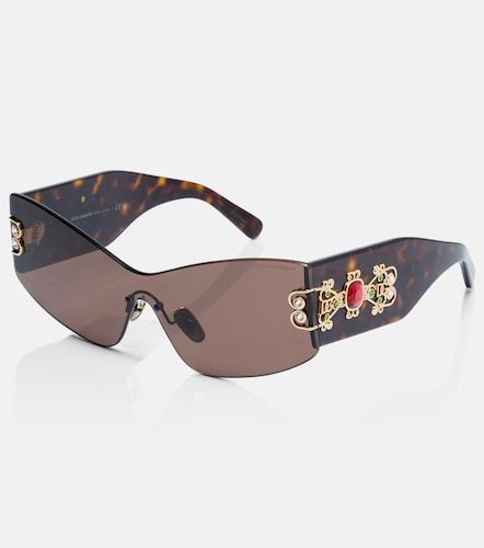 Gafas de sol rectangulares adornadas - Dolce&Gabbana - Modalova