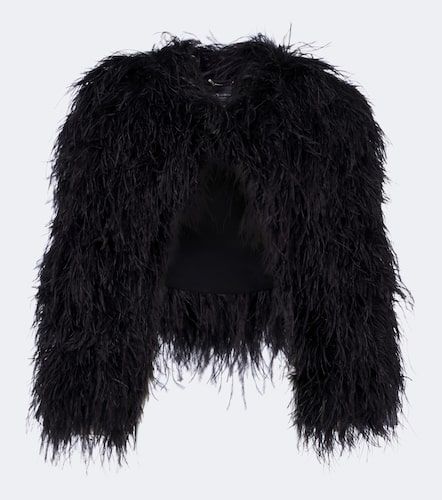 Cropped-Jacke aus einem Seidengemisch mit Federn - Dolce&Gabbana - Modalova