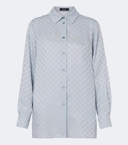 Camisa de jacquard de seda con GG - Gucci - Modalova