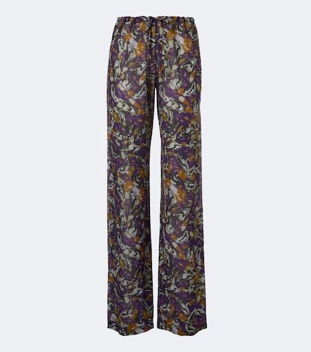 Pantaloni a gamba larga con stampa - Dries Van Noten - Modalova