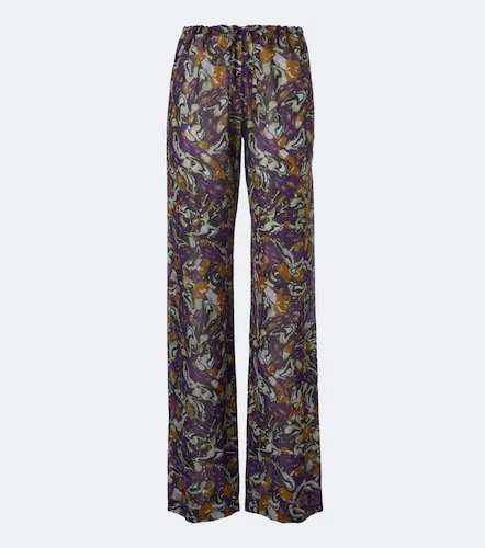 Printed wide-leg pants - Dries Van Noten - Modalova
