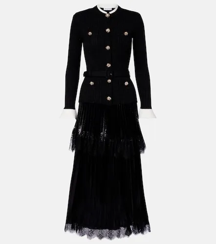 Verziertes Midikleid mit Spitze - Self-Portrait - Modalova