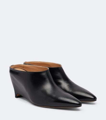Heel-Less leather wedge mules - Maison Margiela - Modalova