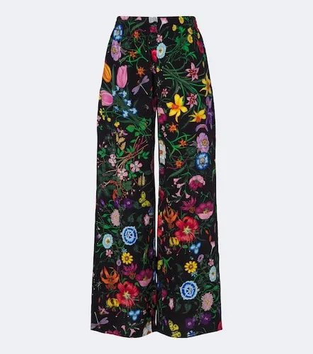 Palazzohose Flora aus Seidentwill - Gucci - Modalova
