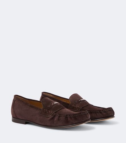 Fendi Scrunch suede penny loafers - Fendi - Modalova